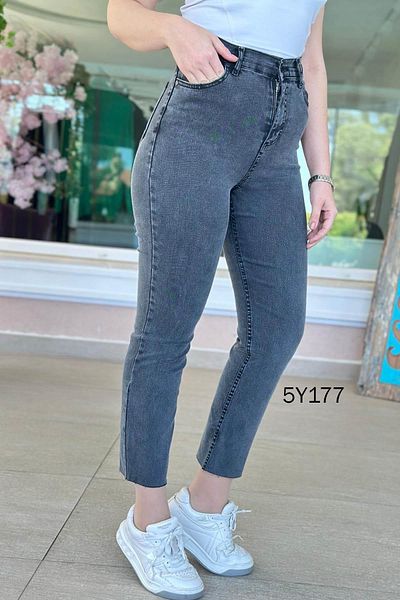 İnce Topuk Ultra Lycra Boyfit Jeans 5Y177