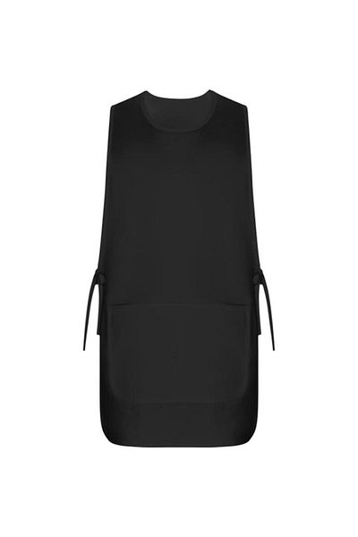 OEM Șorț de lucru unisex reversibil, două buzunare frontale, bretele laterale reglabile, negru, mărime universală