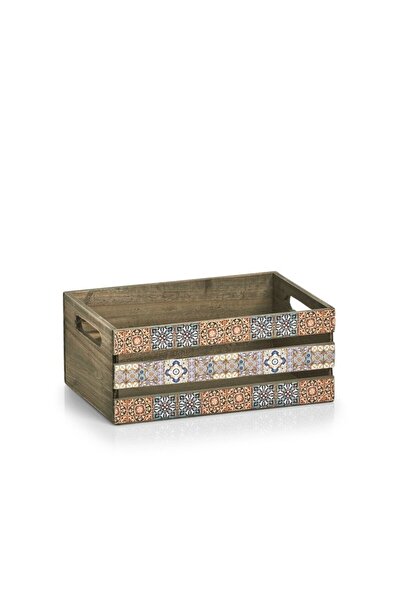 zeller cutie de depozitare din mozaic, lemn, 32 x 22 x 13,5 cm