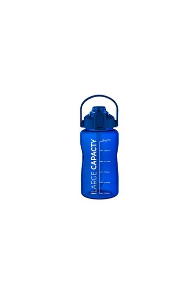 Espas Home Large Capacity Water Bottle (1.5 L) |   Leakproof, Portable, Locking Lid, with Scale Indicator - Blue