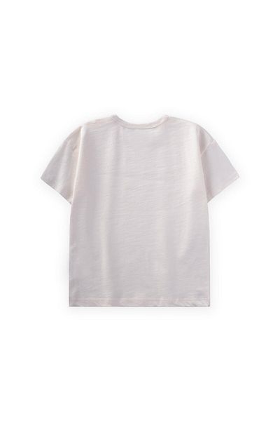 Cigit Βασικό T-Shirt Off-White για ηλικίες 1-10