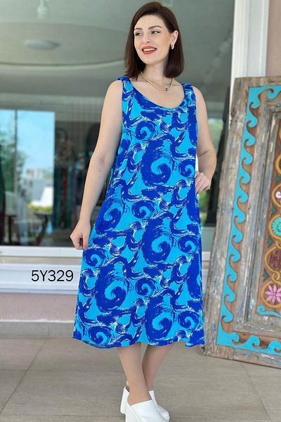 İnce Topuk Zero Sleeve Strap Elastic Viscose Dress 5Y329
