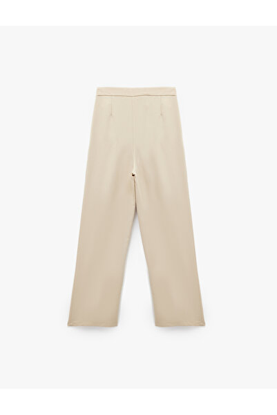 Koton Relaxed Cut Pocketed Pleated Detail Modal Fabric Blend Palazzo Pants