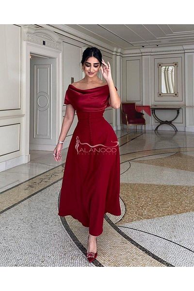 ALANOOD FASHION Soft red midi dress