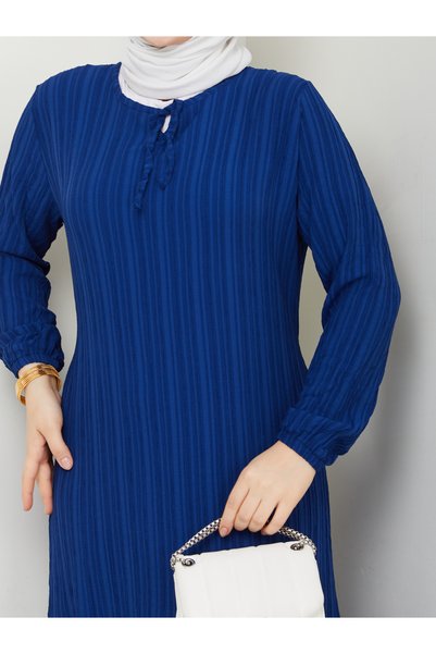 vmeste Blue Corded Dress