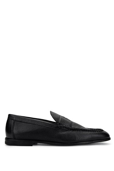 Tamer Tanca Men's Genuine Leather Black Loafer Shoes