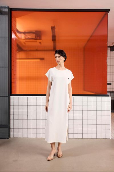 GMG FIRENZE Crew Neck Modal Long Women's Dress