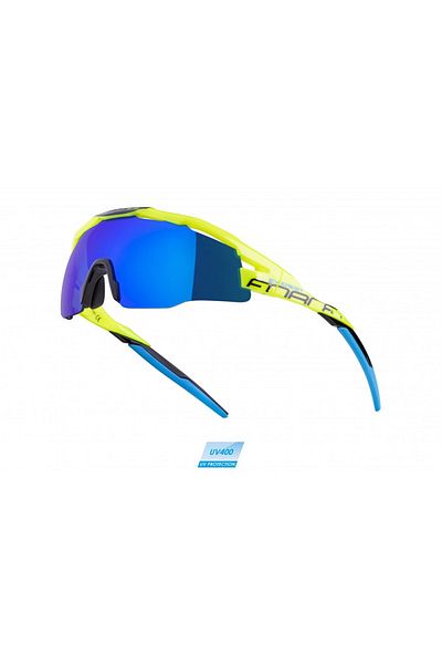 Force Ochelari Everest, lentilă oglindă albastră, fluo