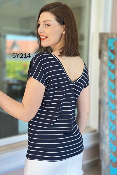 İnce Topuk Front Back V Bamboo Tshirt 5Y214