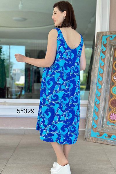 İnce Topuk Zero Sleeve Strap Elastic Viscose Dress 5Y329