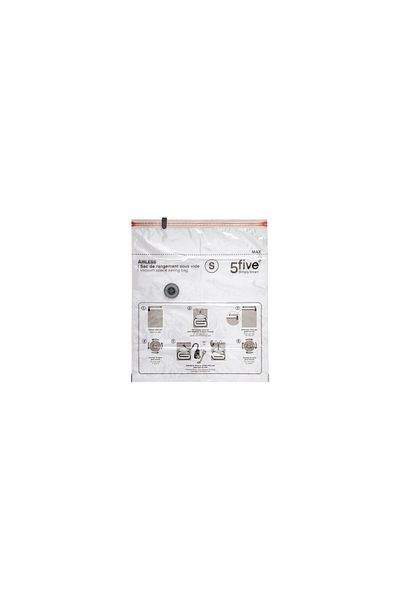 5 five simply smart Set of 4 vacuum bags for clothes L, transparent, 69 x 120 cm