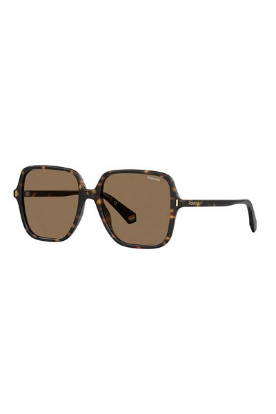 Polaroid Ochelari de soare polarizați pentru femei Polaroid PLD 6219/S 086/SP, Plastic, Havana, 56 mm