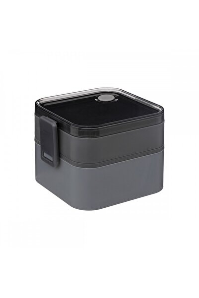 5 five simply smart Cutie de prânz Alfred, plastic fără BPA, gri, 14,2 x 11,6...