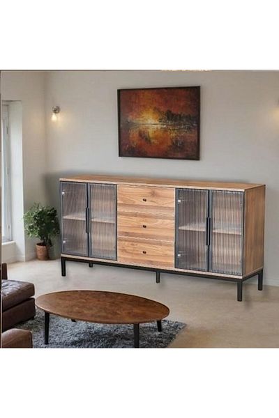 DECORA Buffet cabinet with an elegant design and distinctive aesthetic touches, 160 cm