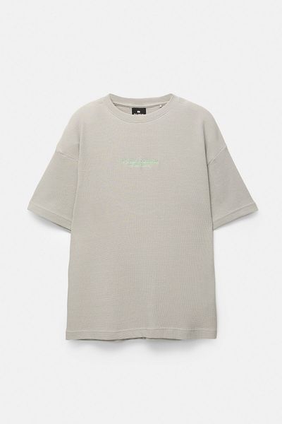 Pull & Bear Short sleeve waffle-knit sweatshirt