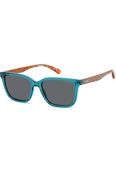 Polaroid Polarized Sunglasses Boys Polaroid PLD 8063/S TCF/M9, Plastic, Green, 49 mm