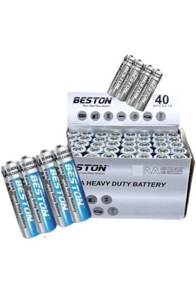 Beston بطاريات AA 40 شديدة التحمل