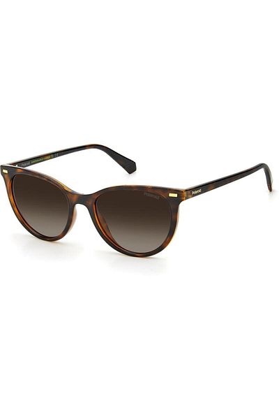 Polaroid Ochelari de soare Polaroid pentru femei PLD 4107/S 086/LA, Havana, Ochelari de soare Cat Eye, 52 mm