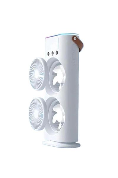 DAR Compact Desk Fan with Humidification and Remote Control - Dual Design and Efficient Cooling