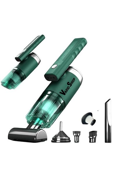 varioshop Aspirator Auto Portabil cu 5 accesorii+husa VarioShop®, Pentru uz caznic sau auto, Functie de aspir