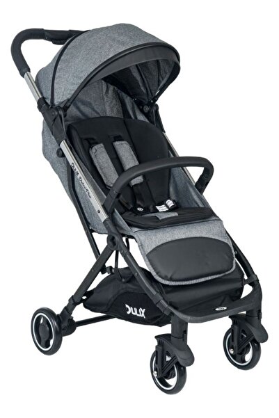 Duux Dubai Kolay Katlanabilen Tam Yatarlı Ayak Örtülü Çekmek Kollu Kabin Bebek Arabası Gri