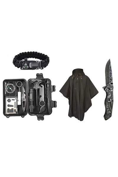 Globalport Retail STK-Survival tactical survival/camping/hunting kit, 15 in 1, multifunctional