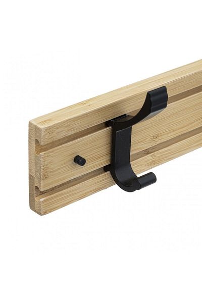 5 five simply smart Arezzo coat rack, 4 hooks, bamboo, 40 x 7.7 x H 4.5 cm
