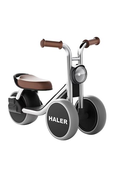FONIX Tricycle for Kids, No Pedals, Lighting System, Anti-Tilt System, Metal Structure, Chocolate