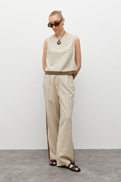 urban focus Combination Linen Palazzo Trousers