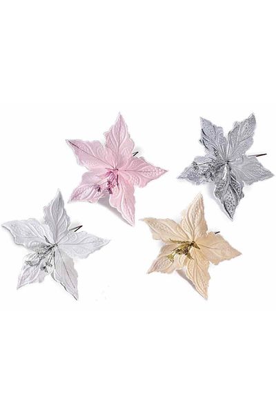 Decorer Set 4 crăciunițe din textil Ø 24x22 cm