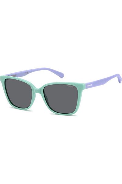Polaroid Polarized Sunglasses for Girls Polaroid PLD 8062/S WK2/M9, Plastic, Green, 48 mm