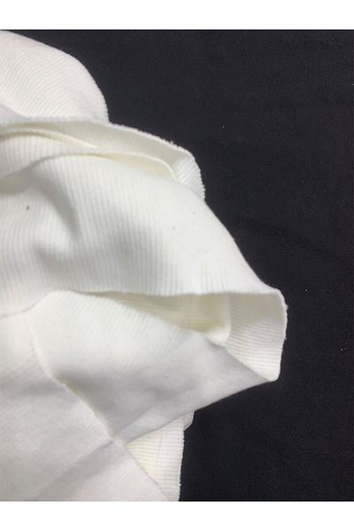 Yiğit Kumaş Ecru Camisole (Rib) Fabric, Piece 160X130 cm