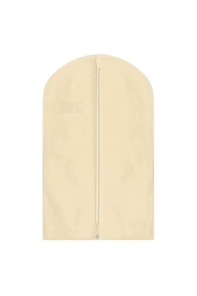 aom AIM DECO clothing cover, cream, 125 x 60 x 15 cm, with side gusset
