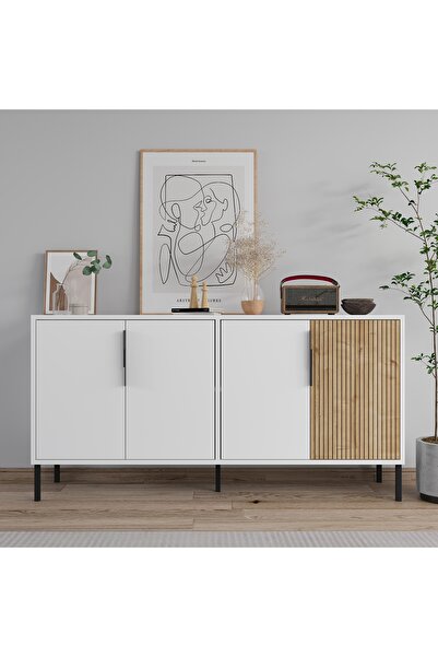 MERT SERT MOBİLYA Callia Konsol 150cm, Çok Amaçlı Dolap, Kitaplık, Tv Konsolu