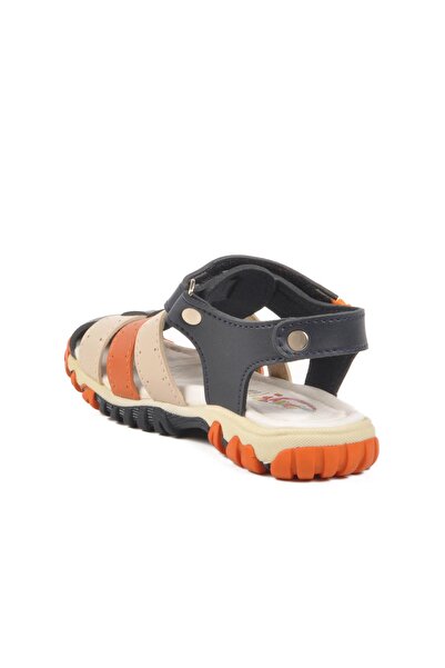 AYAKMOD Navy Blue-Beige-Orange Children's Sandals 173101 P