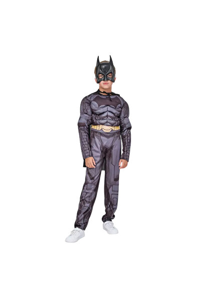 KidMania Costum Batman cu mușchi și mască pentru copii 3-5 ani 90-110 cm