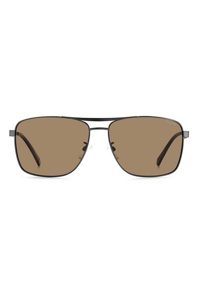 Polaroid Polarized Sunglasses Men Pld 2136/g/s/x R80/sp, Metal, Brown, 61 Mm