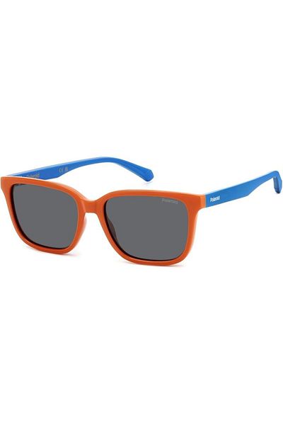 Polaroid Polarized Sunglasses Boys Polaroid PLD 8063/S L7Q/M9, Plastic, Orange, 49 mm
