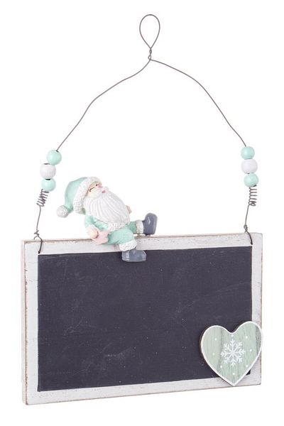 Bizzotto Hanging Decoration with Chalkboard Santa Claus Model 16x4x25 cm