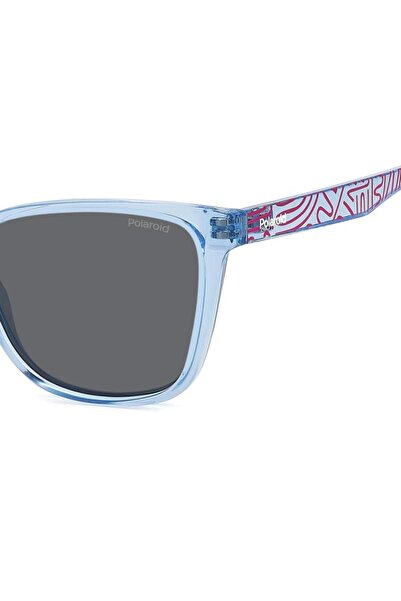 Polaroid Ochelari de soare polarizați pentru băieți Polaroid PLD 8062/S MVU/M9, Plastic, Albastru, 48 mm