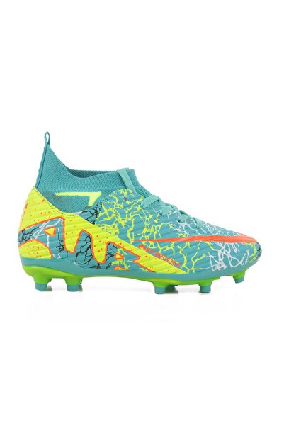 WALKWAY Turquoise-Yellow Children's Football Boots Air 565 F