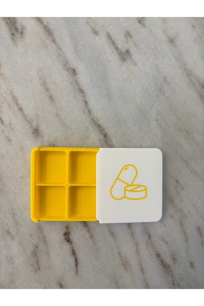 Genel Markalar Çanta Boy 4 Bölmeli İlaç Kutusu | Kompakt ve Şık Hap Saklama K...