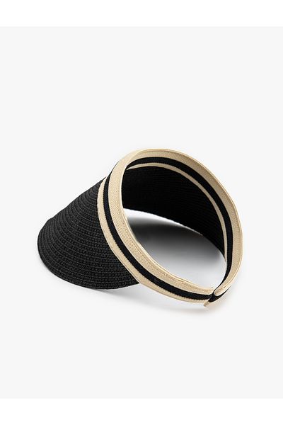 Koton Wide Brim Straw Visor Hat