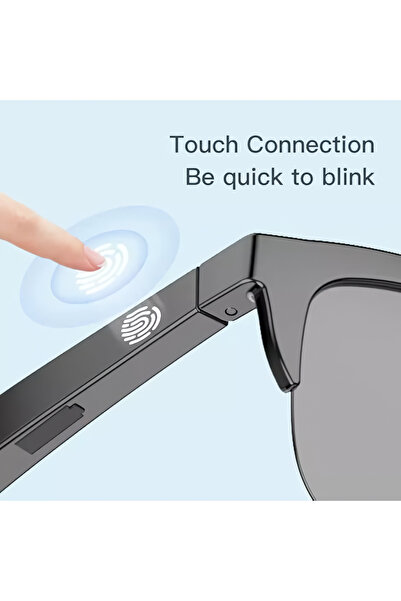 GÜMRÜK BEY FH6 Akıllı Bluetooth Dokunmatik Gözlük Müzik Dinleme Konuşma Özellikli Unisex Polarize Güneş Gözlüğü