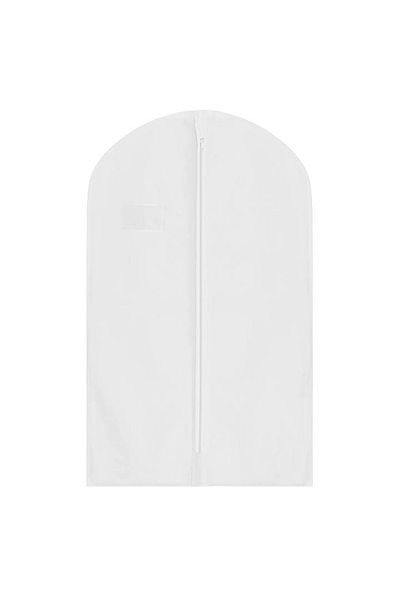 OEM AIM DECO clothing protection cover, WHITE, 125 x 60 x 15 cm, with side bellows