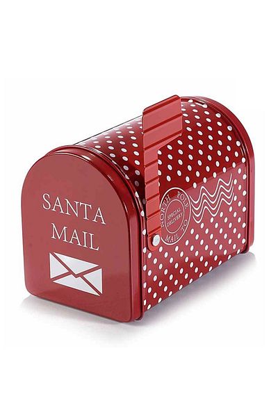 Decorer Red metal box, Mailbox model, 14x8x10 cm