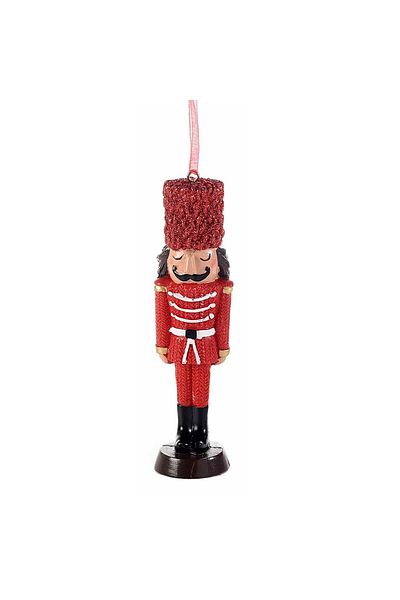 Decorer Nutcracker Christmas tree ornament made of red black polyresin 5x2x13 cm