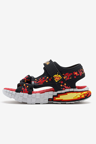 Panço Mega Craft Siyah-Kırmızı Erkek Çocuk Sandalet