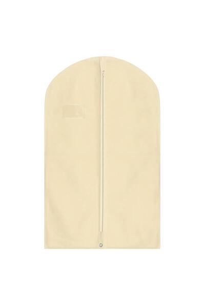 aom AIM DECO clothing cover, cream, 125 x 60 x 15 cm, with side gusset
