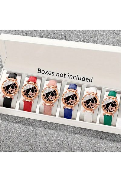 Feron accessories Rose Gold Women's Wristwatch with Heart Motif Tmb122